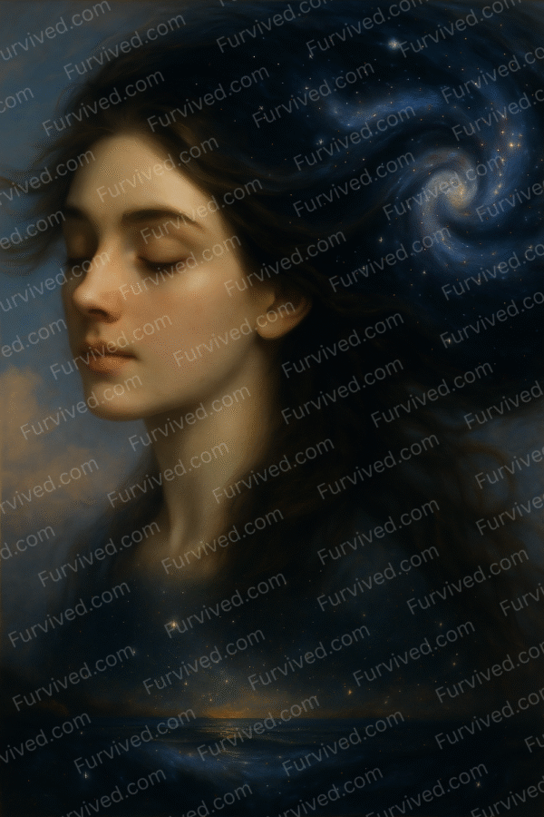 Cosmic Reverie – Emotional AI Wall Art Print (16x20 & 24x36 Digital Download)